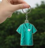 Personalized Doctor keychain, Medical Coat, Graduation Gift