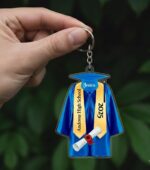 Personalized Graduation Gown keychain: School Name, Class of [Year]