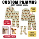 Custom Pet Cartoon Pajamas with Photo, Personalized Pet Portrait PJs, Matching Family Outfit, Cute Pet Pants, Pet Gifts for Owners - Image 2