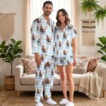 Custom Pet Cartoon Pajamas with Photo, Personalized Pet Portrait PJs, Matching Family Outfit, Cute Pet Pants, Pet Gifts for Owners - Image 5