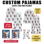 Custom Pet Cartoon Pajamas with Photo, Personalized Pet Portrait PJs, Matching Family Outfit, Cute Pet Pants, Pet Gifts for Owners - Image 2