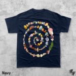 Nature Spiral Vintage 90s Graphic T-Shirt, Retro Ocean Stones Gems Tee, Y2K Boho Beach Art Shirt, Sea Life Top, Coastal Naturecore Gift - Image 6