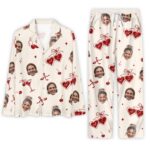 Custom Face Pajamas Long and Short Set, Funny Couple PJs with Photo, Personalized Pajamas Pants, Matching PJs Family & Couple Gift - Image 4