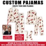 Custom Face Pajamas Long and Short Set, Funny Couple PJs with Photo, Personalized Pajamas Pants, Matching PJs Family & Couple Gift - Image 2