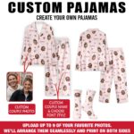 Custom Face Pajamas Long and Short Set, Funny Couple PJs with Photo, Personalized Pajamas Pants, Matching PJs Family & Couple Gift - Image 2