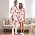 Custom Face Pajamas Long and Short Set, Funny Couple PJs with Photo, Personalized Pajamas Pants, Matching PJs Family & Couple Gift - Image 6