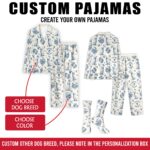 Custom Dog Toile de Jouy Pajamas, Cottagecore Style PJs, Dog Print Pajama Pattern, Unique Pet Gifts for Owners - Image 3