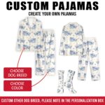 Custom Dog Toile de Jouy Pajamas, Cottagecore Style PJs, Dog Print Pajama Pattern, Unique Pet Gifts for Owners - Image 3