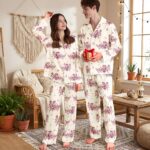 Custom Dog Toile de Jouy Pajamas, Cottagecore Style PJs, Dog Print Pajama Pattern, Unique Pet Gifts for Owners - Image 5