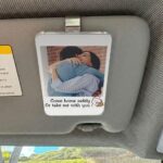 Custom Photo Car Visor Clip, Valetines Day Gift For Couple, Drive Safe Photo Frame, Husband Gift Drive Safe Sun Visor Clip - Image 2