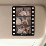 Personalized Photo Sun Visor Clip, Custom Couple Photo Car Decoration, Couple Playing Card, Anniversary Gift for Him, Car Hanging Ornament - Image 4