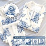 Custom Dog Toile de Jouy Pajamas, Cottagecore Style PJs, Dog Print Pajama Pattern, Unique Pet Gifts for Owners