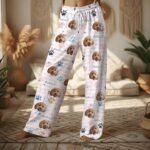 Custom Pet Photo Pajamas, Personalized Pet Face PJs, Matching Family & Couple Sleepwear, Dog Pajama Pants with Picture, Pet Gifts for Owners