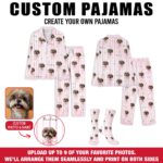 Custom Pet Photo Pajamas, Personalized Pet Face PJs, Matching Family & Couple Sleepwear, Dog Pajama Pants with Picture, Pet Gifts for Owners - Image 2