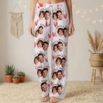 Custom Face Pajamas Long and Short Set, Personalized Couple PJs with Photo, Valentine Pajamas Pants, Matching PJs Family & Couple Gift - Image 6