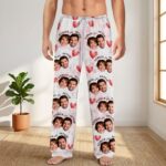 Custom Face Pajamas Long and Short Set, Personalized Couple PJs with Photo, Valentine Pajamas Pants, Matching PJs Family & Couple Gift - Image 8