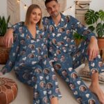 Custom Face Pajamas Long and Short Set, Personalized Couple PJs with Photo, Valentine Pajamas Pants, Matching PJs Family & Couple Gift - Image 5