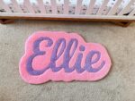 Personalized Rug with Name, Custom Tufted Nursery Rug, Handmade Logo Carpet, Kids Room Décor, Baby Shower Gift, Unique Custom Home Rug - Image 2