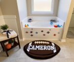 Custom Football Name Rug for Kids – Personalized Boys Football Bedroom Rug, Sports Nursery Decor, Gift for Young Football Players - Image 3