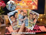 Valentine's Day Couple Card for Anniversary Gift, Lover Gift with Photo, Anime Couple Gift, Valentines Anime Card Gift for Gamer Boyfriend