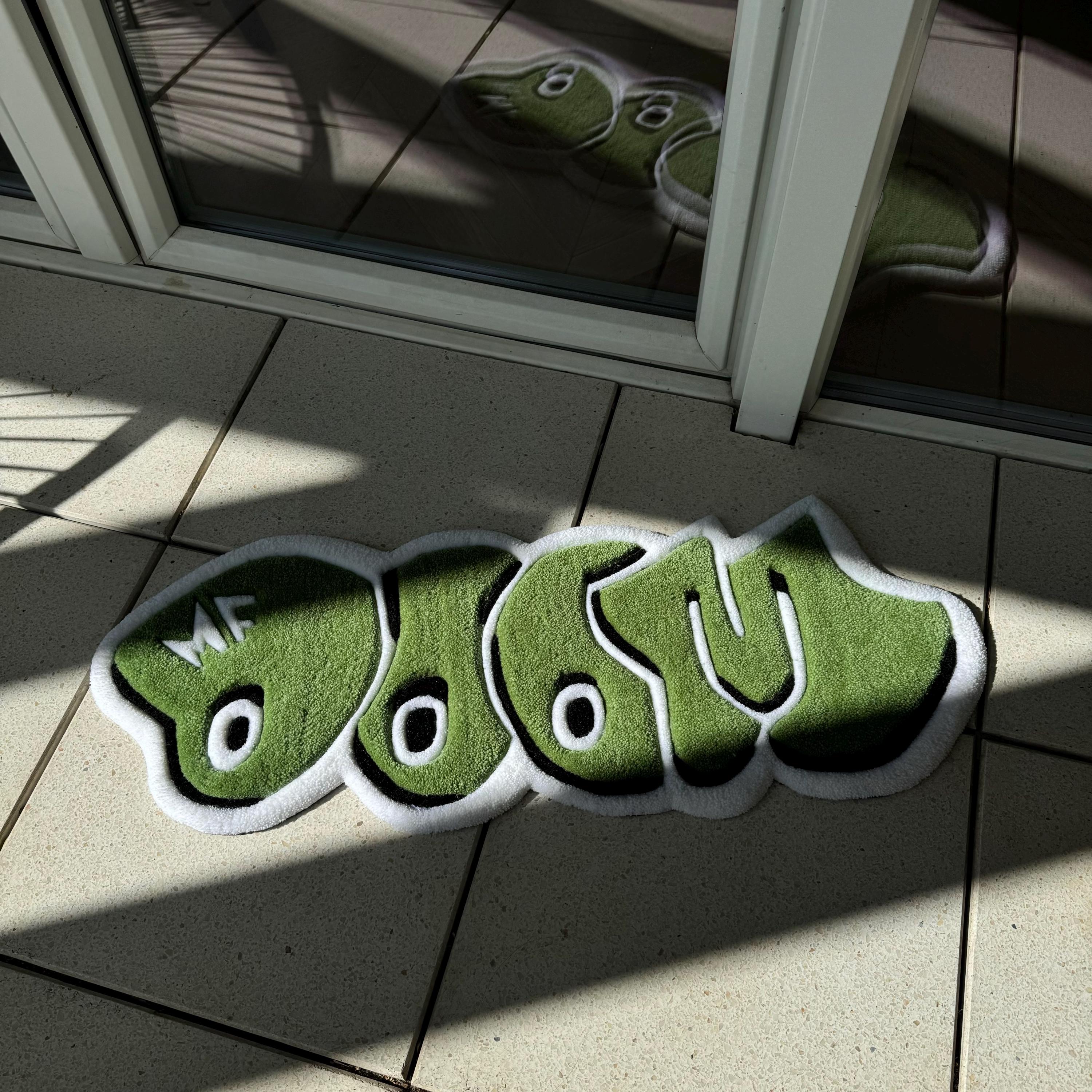 MF Doom Rug: Handmade Green Music Decor - Image 8