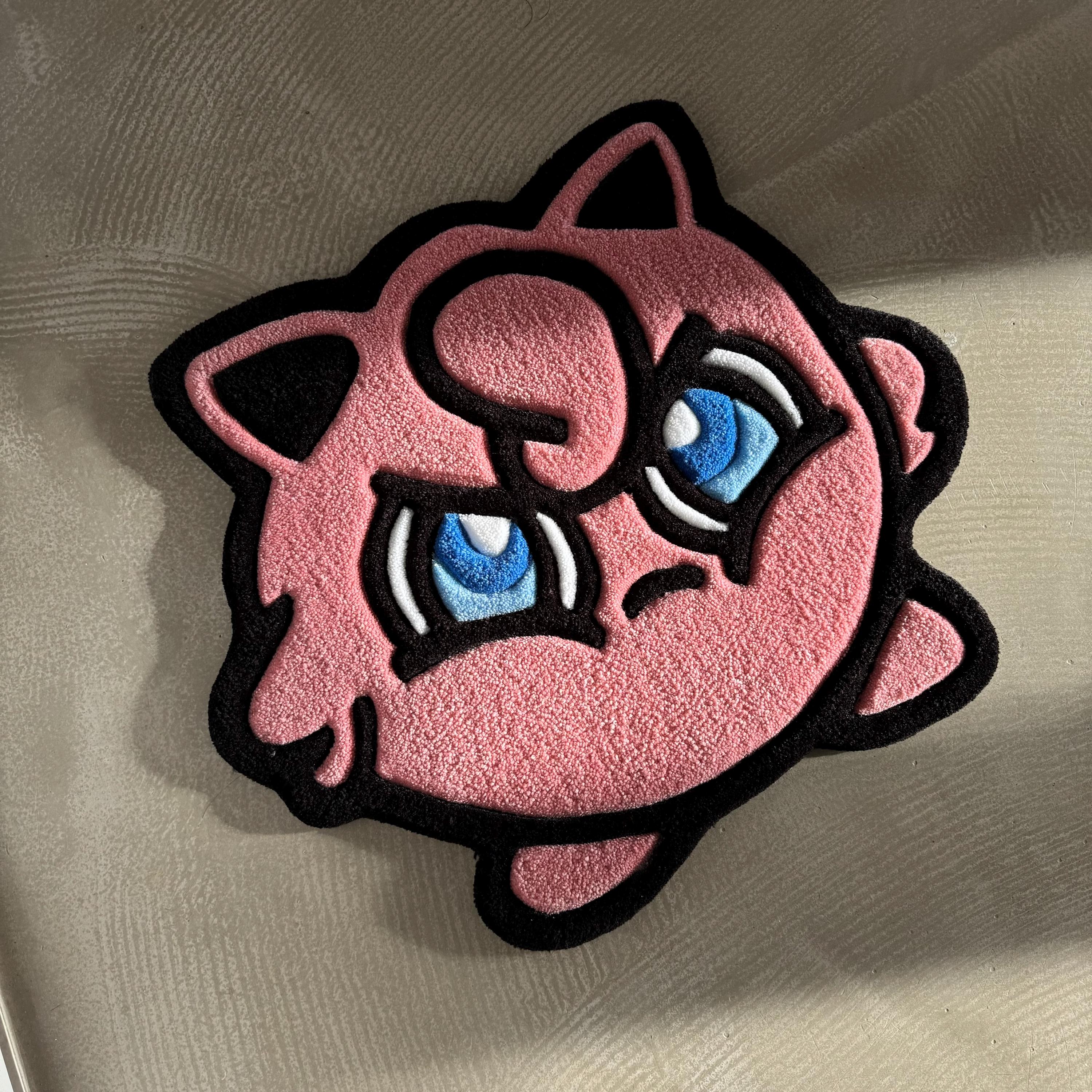 Pink Cartoon Character Tufted Rug – Handmade Kids Room Decor - Image 9