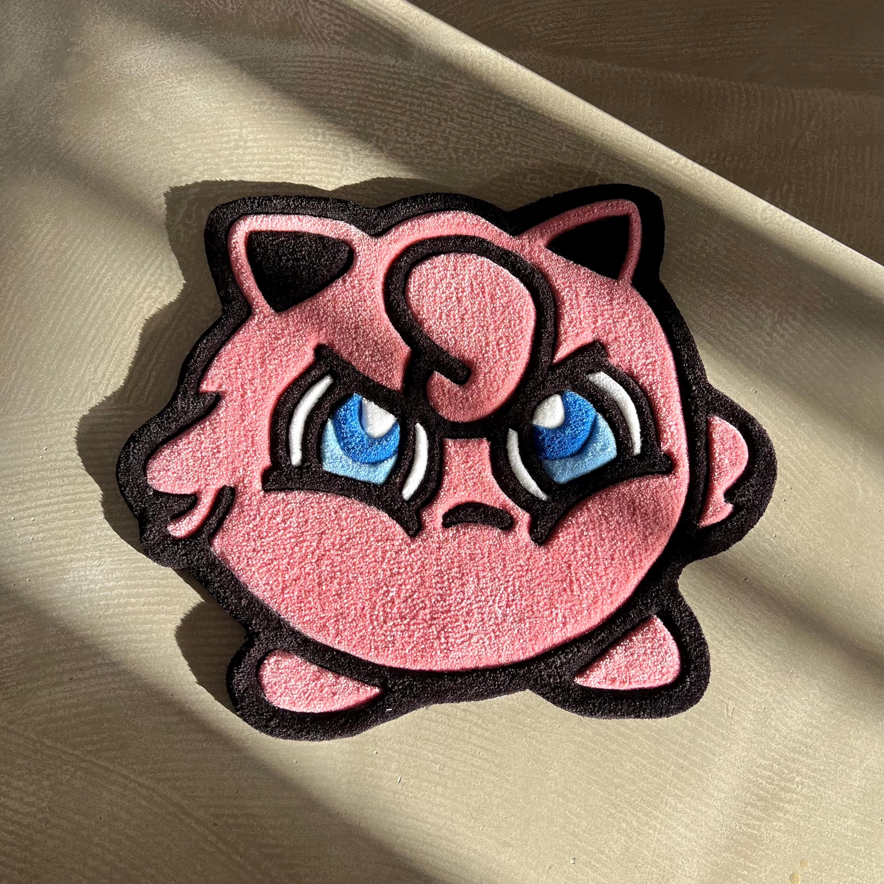 Pink Cartoon Character Tufted Rug – Handmade Kids Room Decor - Image 5