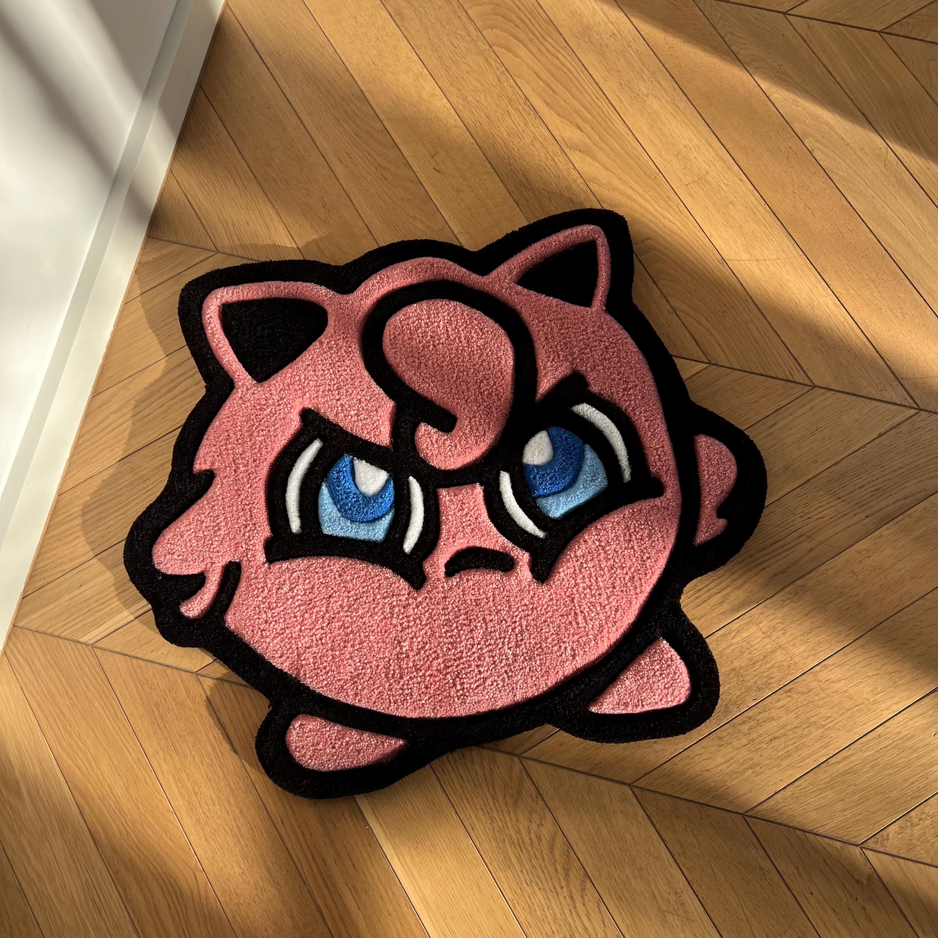 Pink Cartoon Character Tufted Rug – Handmade Kids Room Decor - Image 8