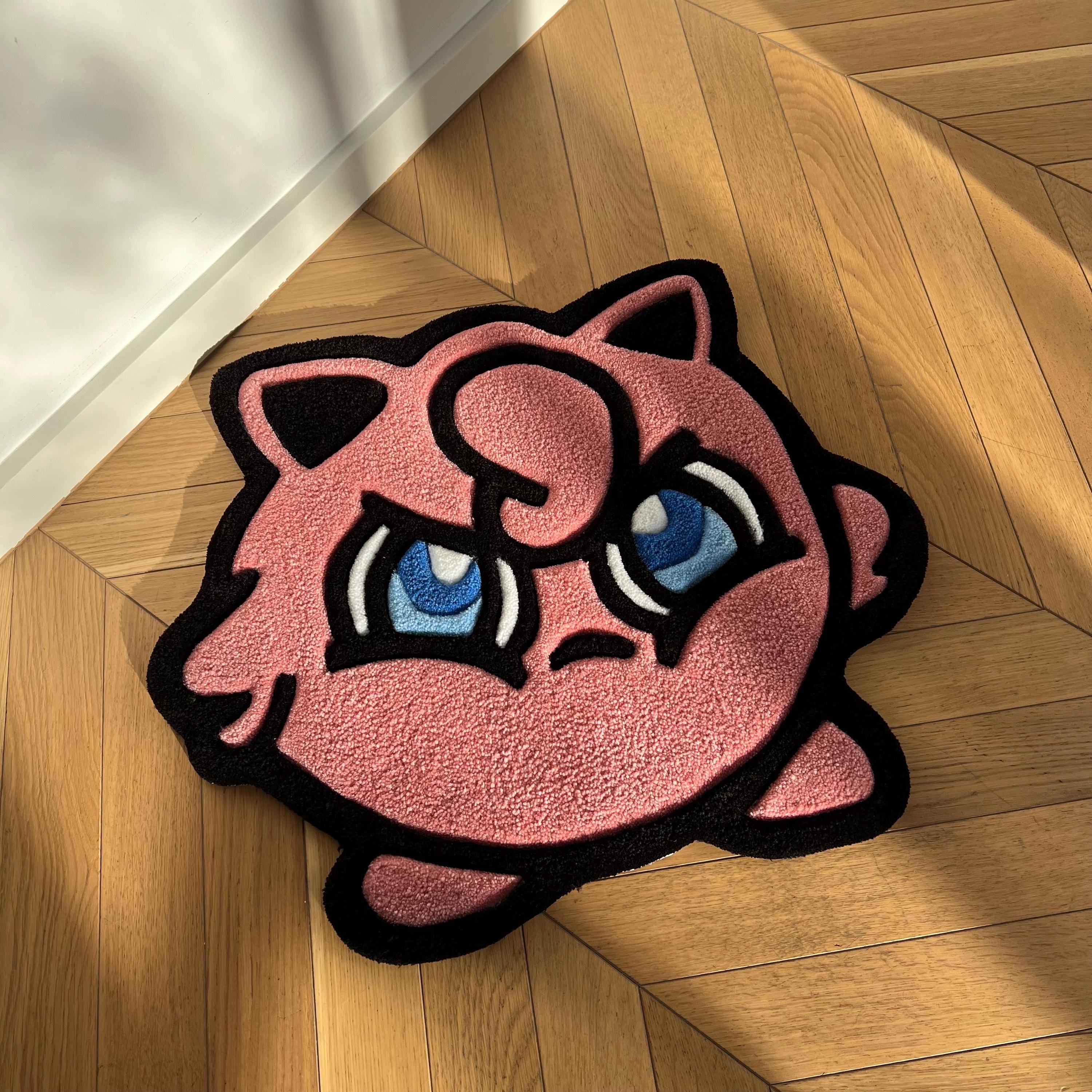 Pink Cartoon Character Tufted Rug – Handmade Kids Room Decor - Image 2