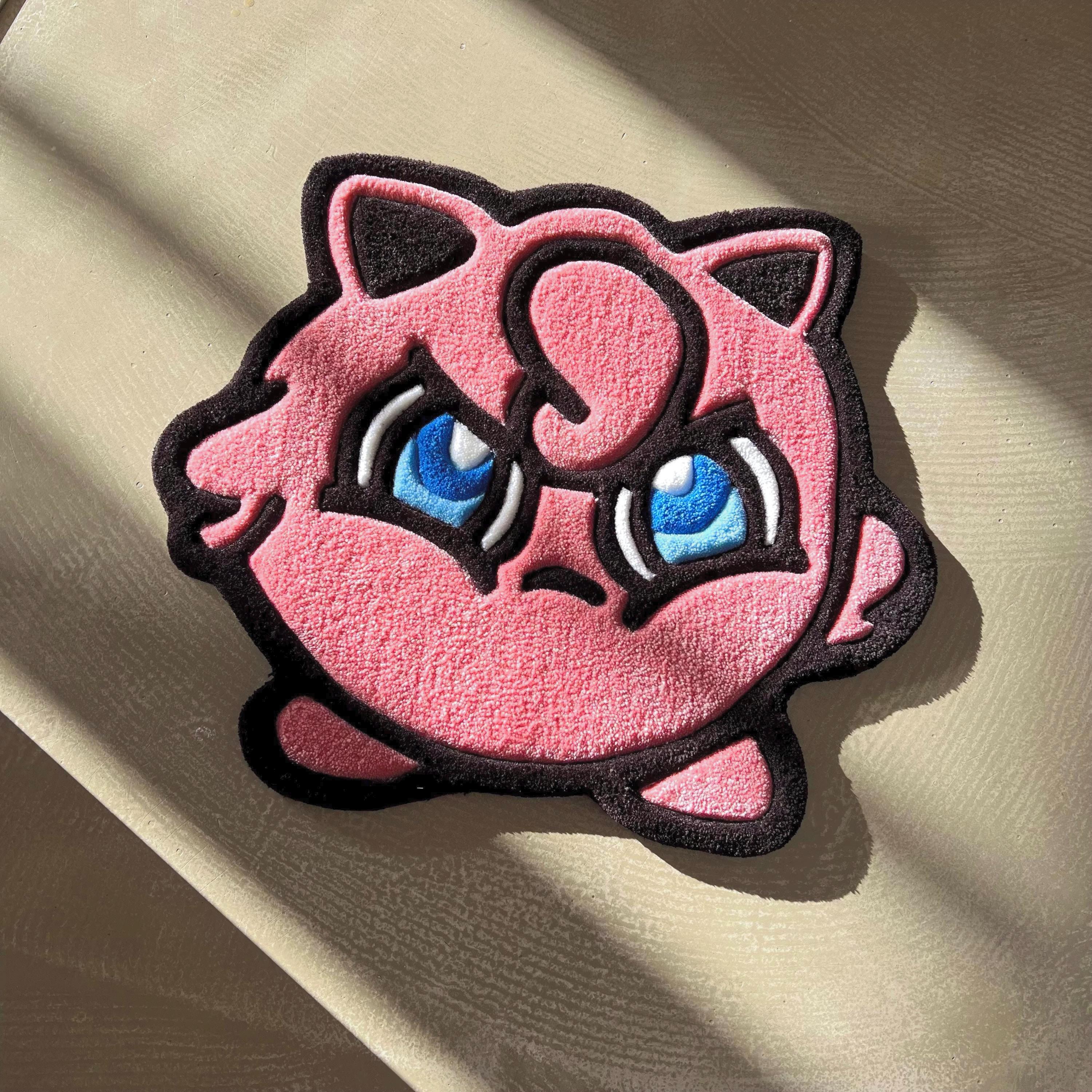 Pink Cartoon Character Tufted Rug – Handmade Kids Room Decor