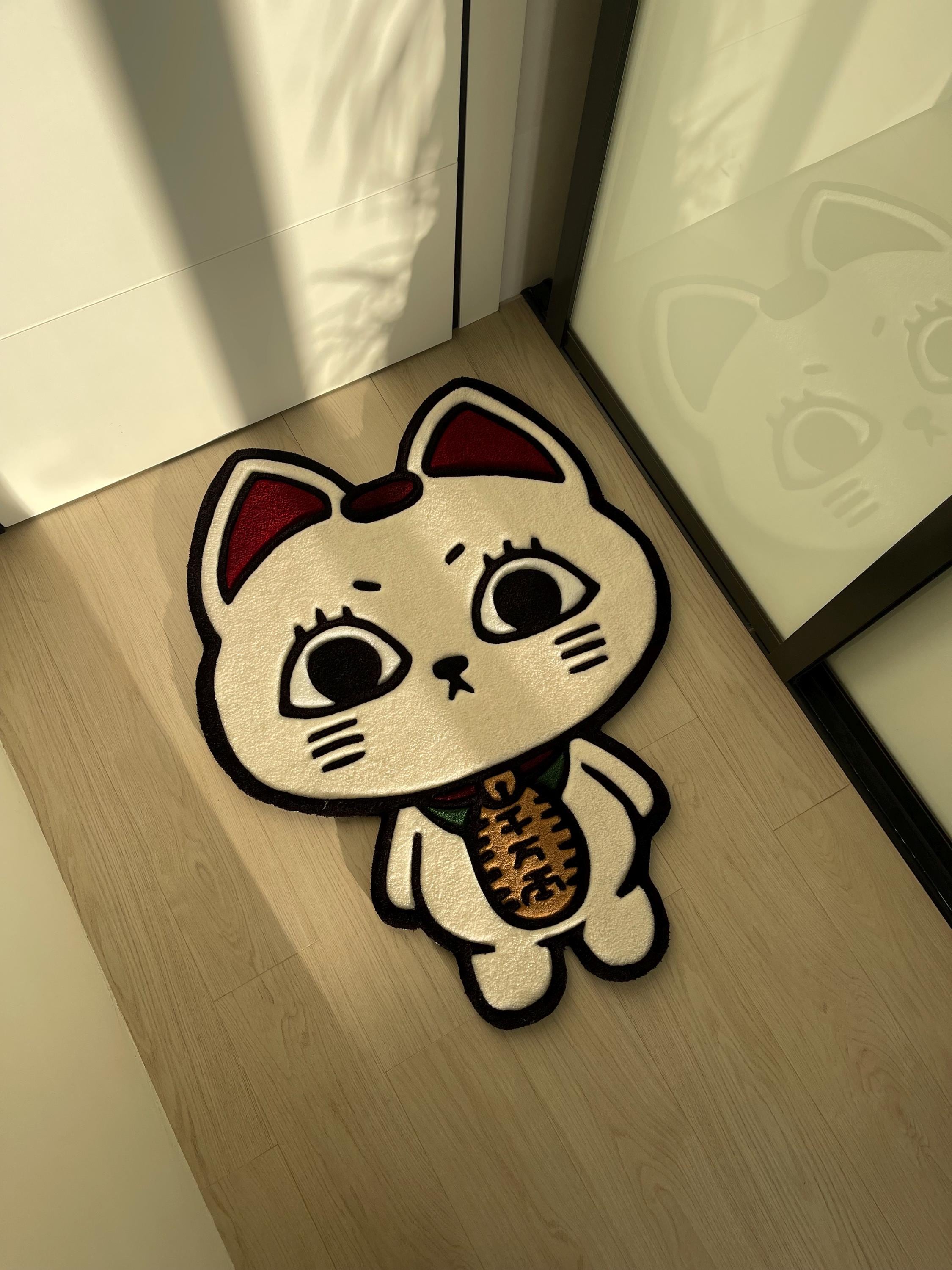Turbo Granny Tufted Rug: Dan Da Dan Anime, Lucky Cat Carpet - Image 7
